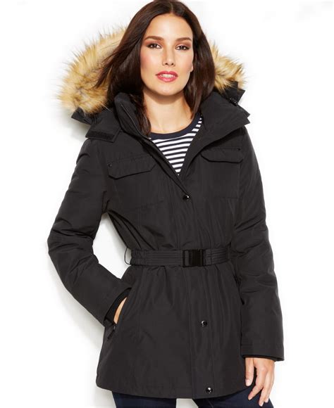 michael kors hooded faux fur trim puffer coat|michael michael kors hooded faux fur trim down puffer coat.